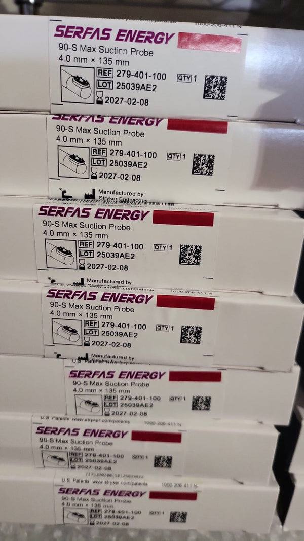 279-401-100 [In Date] Stryker 4.0 mm 90-S MAX SERFAS™ Energy Suction Probe