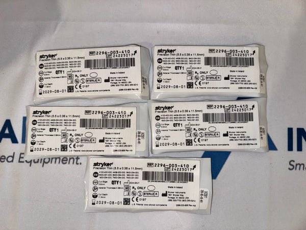STRYKER 2296-003-410 Precision Thin (5.5 x 0.38 x 11.5mm) 5 Pcs