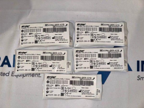 STRYKER 2296-003-410 Precision Thin (5.5 x 0.38 x 11.5mm) 5 Pcs