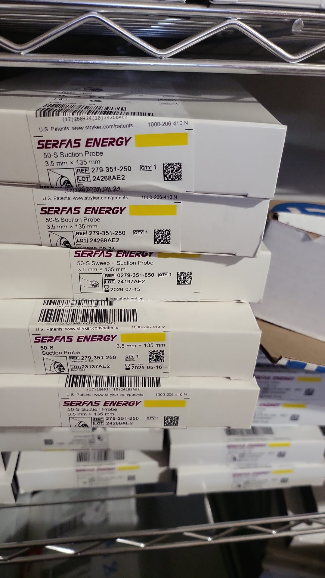 279-401-100 [In Date] Stryker 4.0 mm 90-S MAX SERFAS™ Energy Suction Probe